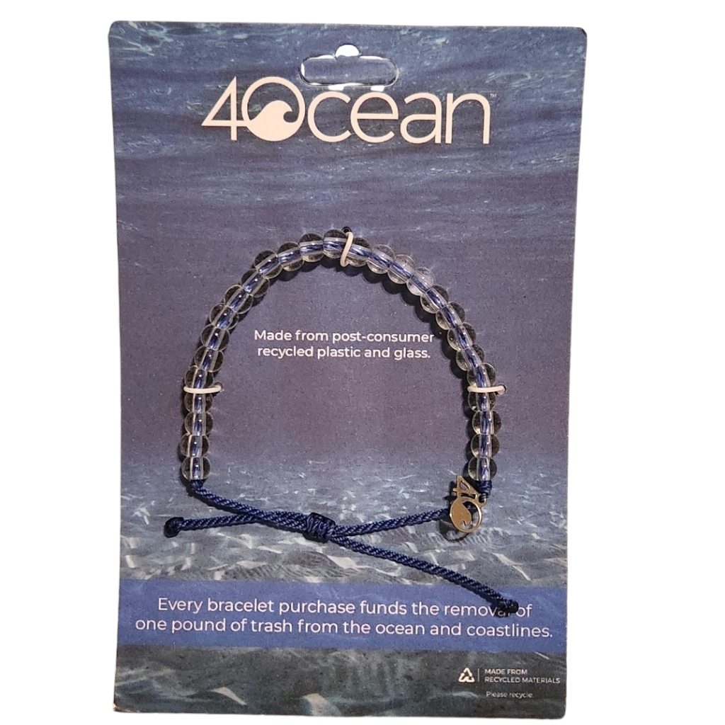4ocean Blue Beaded Bracelet Nwt